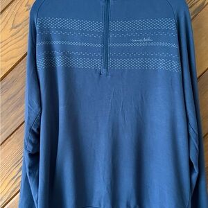 TravisMathew Golf Quarter Zip Pullover Men’s Large Navy Performance